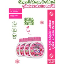 4lü Yedek Dolum - Baby Icon Doğal Çocuk Köpük Sabun 350 ml Çilek Kokulu