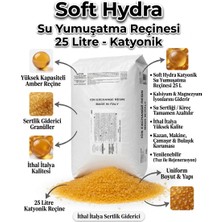 SoftHydra Italyan Katyonik Su Yumuşatma Reçinesi 25 Litre – Orijinal Iyon Değişim Kireç Önleyici Filtre Medyası