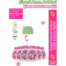 6lı Yedek Dolum - Baby Icon Doğal Çocuk Köpük Sabun 350 ml Çilek Kokulu