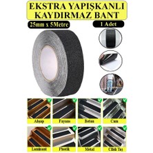 Artlantis Merdiven Kaydırmaz Bant 25MM 1 Adet 5 Metre Zemin Kaymaz Band 2.5 cm Yapışkanlı Basamak Mermer Beton Fayans Ayakkabı