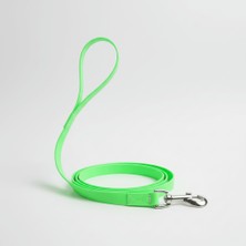 But First Dog Silikon Köpek Kayışı - Canlı Neon - 100CM - Çelik Karabina - Leke Tutmaz