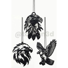 (3'lü Paket) 3'lü Kartal Ayna Süsü Seti, Dikiz Ayna Süsü, Araba Süsü, Hediyelik Oto Aksesuar