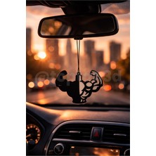 Gym, Bodybuilding, Vücut Geliştirme Dikiz Ayna Süsü - Hediyelik Oto Aksesuar - Çift Taraflı