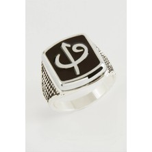 Aesco Vav Elif Metal Erkek Yüzük