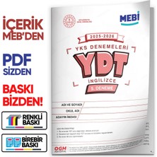 Karakutu Yayınları 2026 Ösym Yks-Ydt Mebi Ogm  Türkiye Geneli 5. Deneme  Büyük Boy Renkli Baskı Ücreti