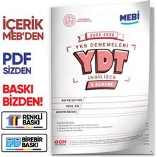 Karakutu Yayınları 2026 Ösym Yks-Ydt Mebi Ogm  Türkiye Geneli 6. Deneme  Büyük Boy Renkli Baskı Ücreti