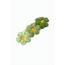 Aesco Papatya Işlemeli Örgülü Çıtçıtlı Toka