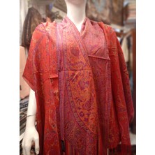NQ Anadolu Kırmızısı Paisley Desen Pashmina Şal