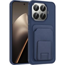 Techno Guru Xiaomi 15T Pro Kılıf Deri Dokulu ve Kartlıklı Bikart Tpu Premium Kapak