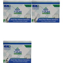 cgp medikal can güven park Tules Steril Non Woven Kompres 7,5 cm x 7,5 cm 3 Kutu 300 Adet