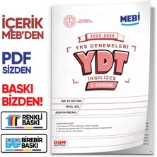 Karakutu Yayınları 2026 Ösym Yks-Ydt Mebi Ogm  Türkiye Geneli 2. Deneme  Büyük Boy Renkli Baskı Ücreti
