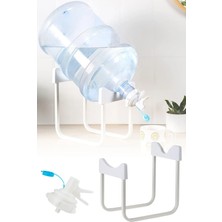 Tonkut Güvenlikli Damacana Musluk Başlığı Metal Ayak Stand Seti Sızdırmaz Damacana Kullanım Aparatı