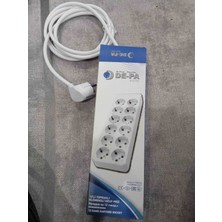 De-Pa Depa 12 Li Kablolu Grup Priz (3*1,5 Kablolu)