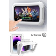 Tonkut Su Geçirmez Hareketli Telefon Tutucu Stand Duş ve Banyo Için Telefon Koruyucu Stand