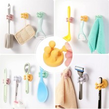 Tonkut Yapışkanlı Esnek Silikon Çok Amaçlı Tutacak Klips Duvara Monte Pratik Askılık
