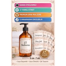 27  Adet Beyaz Banyo ve Mutfak Temizlik Malzemeleri Deterjan Etiketi