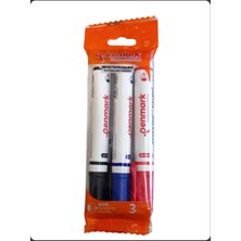 Penmark 3'lü Tahta Kalemi Seti HS-1100-03 Yazı Tahtası Kalemi Whiteboard Marker Siyah Mavi Kırmızı