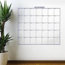 Epilons Aylık Planlayıcı Manyetik Duvar Stickerı Takvim Plan Çizelgesi - Ürün Boyutları: 110 cm x 100 cm
