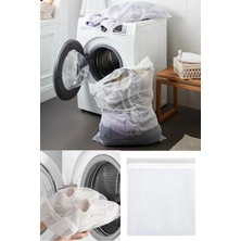 Tonkut Çamaşır Yıkama Filesi Hassas Giysi Koruyucu Torba 40X60 cm Büyük Boy Fermuarlı Kirli Çamaşır File
