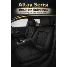 Trobus Ford Courier 2023 ve Sonrası Tourneo 5 Kapı – Ticari Araç 2+1 Uyumlu Altay Serisi Bel Destekli Koltuk Kılıfı – Siyah, Kolay Montaj