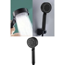 Tonkut Mat Siyah Plastik 5 Fonksiyonlu Duş Başlığı Yüksek Basınçlı Su Tasarruflu Duş Başlığı