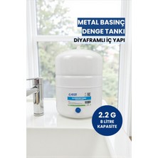 Water Global 2.2 Galon (8 Litre) Metal Basınç Denge Tankı – Tüm Su Arıtma Cihazlarıyla Uyumlu (Üreticiden)