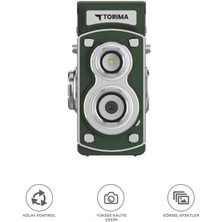 Shopwave Mini Retro Dijital Fotoğraf Makinesi Video Kamera 1080P CMR44 Yeşil