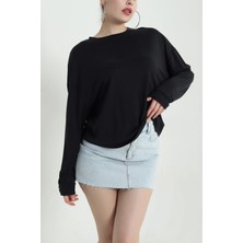 DESIGN AND ME Kadın Modalsüprem Kumaş Bluz