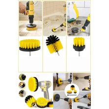 Tonkut 3lü Matkap Ucu Temizlik Fırça Seti Banyo Mutfak Jant Fayans Koltuk Yıkama ve Detaylı Temizleme Fırça