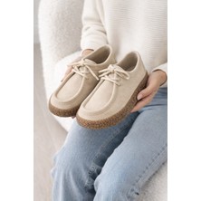 Melinta Shoes Melinta Süet Kauçuk Taban Kadın Loafer Günlük Ayakkabı