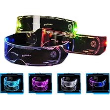Selfbuysell Cyberpunk LED Gözlük Çok Modlu Işıklı Parti ve Festival Aksesuarı