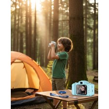 Aesco Mavi Şarjlı Mini Hd Kamera Video Fotoğraf Çekimli USB Bağlantılı Dijital Cihaz