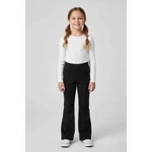 Zubi Baby & Kids Wear Kız Çocuk Dikiş Detaylı Ispanyol Paça Tayt Pantolon (11-15 Yaş)