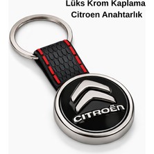 SAVEK Premium Citroen Anahtarlık Krom Kaplama Oto Anahtarlık Metal Gövde Citroen Araba Aksesuar