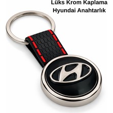 SAVEK Premium Hyundai Anahtarlık Krom Kaplama Oto Anahtarlık Metal Gövde Hyundai Araba Aksesuar