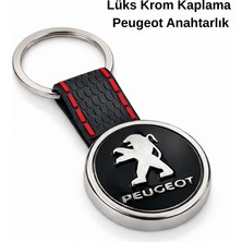 SAVEK Premium Peugeot Anahtarlık Krom Kaplama Oto Anahtarlık Metal Gövde Pejo Araba Aksesuar