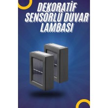 Lims Store Yeni Model Solar Çift Taraflı Duvar Lambası Dekoratif Duvar Lambası