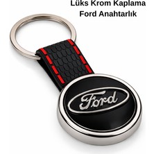 SAVEK Premium Ford Anahtarlık Krom Kaplama Oto Anahtarlık Metal Gövde Ford Araba Anahtarlık