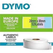 Starseven Dymo S0722380, Lw Adres Etiketi, (89X28 Mm) 520 Etiket/paket, Karışık Renkli (99011)