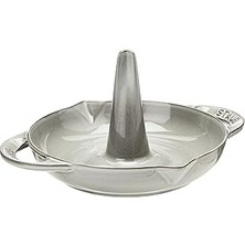 Starseven Staub Tavuk Kızartma Tavası 24 Cm, Dökme Demir, Indüksiyonlu Ocaklara Uygun, Grafit Gri, 26,2 x 22,