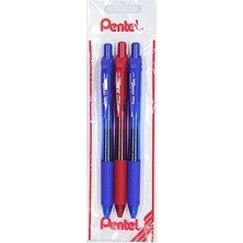 Starseven Pentel Energel 0.7 mm Likit Roller Kalem 2xmavi/1xkırmızı 3'lü Set