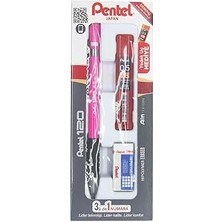 Starseven Pentel A315-3AS 120A3 Pentel A315-3AS (0.5mm) 120A3 3'lü Okul Seti - (Kalem+Silgi+Hediye Min)