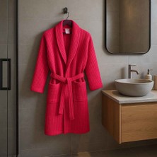 Alesta Home Pamuklu Waffle Bornoz BRNZ015 - Pembe, S/M