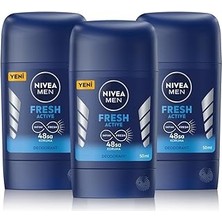 Starseven Men Erkek Stick Deodorant Fresh 50ML, 48 Saat Koruma, X3 Adet