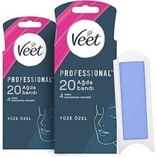 Starseven Veet Professional Hassas Ciltler Için Yüz Ağda Bandı, 40'lı (20 x 2)