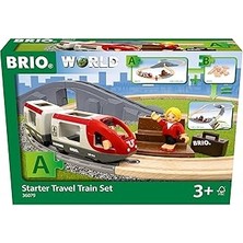 Starseven Brio – 36079 Starter Seyahat Tren Seti | 3 Yaş Üzeri Çocuklar Için 22 Parçalı Ahşap Oyuncak T