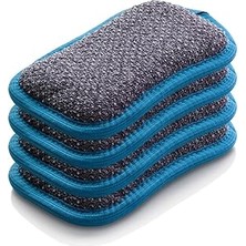 Starseven E-Cloth Yıkama Pedi, Polyester, Mavi, 4'lü Paket
