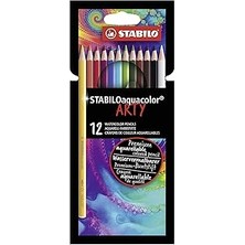 Starseven Stabilo Aquacolor Arty - Kuru Boya Kalemi - 12'li Paket - Çeşitli Renkler