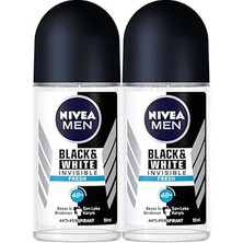 Starseven Men Erkek Roll On Deodorant Black&amp;white Invisible Fresh, Ter Ter Kokusuna Karşı 48 Saat Anti
