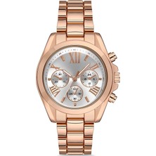 Starseven Zarif Özel Tasarım Roma Rakam Detaylı Metal Bayan Kol Saati (Rose)